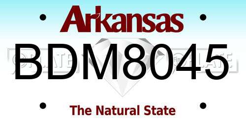 BDM8045 Arkansas License Plate