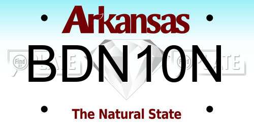 BDN10N Arkansas License Plate