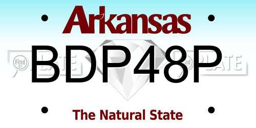 BDP48P Arkansas License Plate
