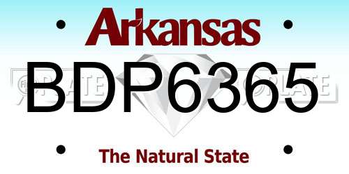 BDP6365 Arkansas License Plate
