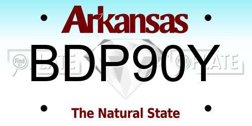 BDP90Y Arkansas License Plate