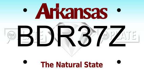 BDR37Z Arkansas License Plate