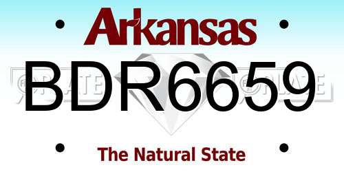 BDR6659 Arkansas License Plate