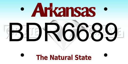 BDR6689 Arkansas License Plate