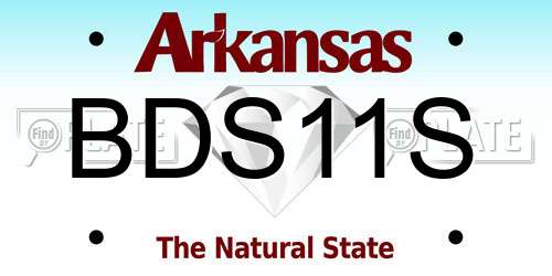 BDS11S Arkansas License Plate