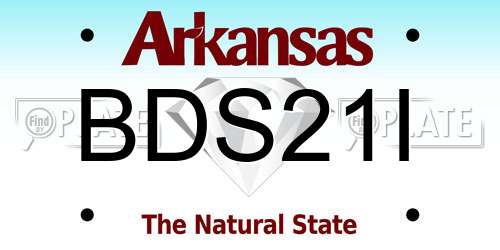BDS21I Arkansas License Plate