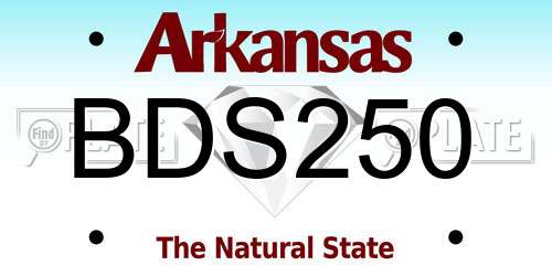 BDS250 Arkansas License Plate
