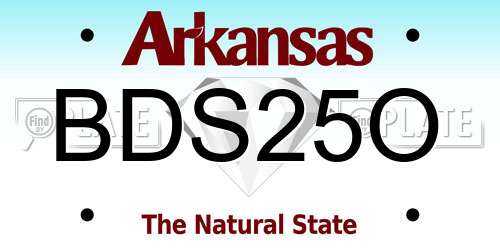 BDS25O Arkansas License Plate