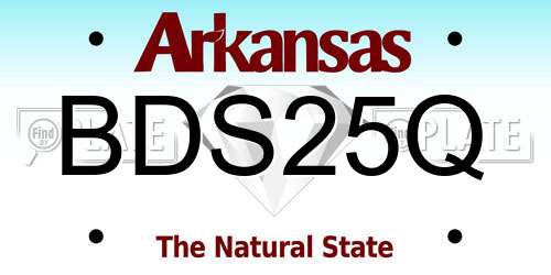 BDS25Q Arkansas License Plate