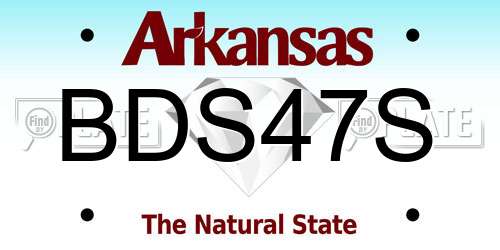BDS47S Arkansas License Plate