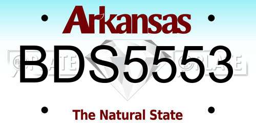 BDS5553 Arkansas License Plate