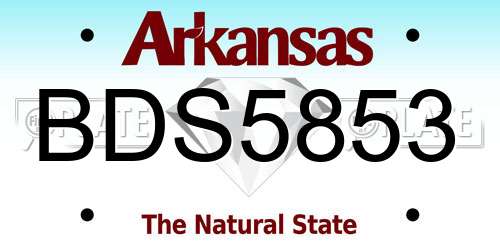BDS5853 Arkansas License Plate