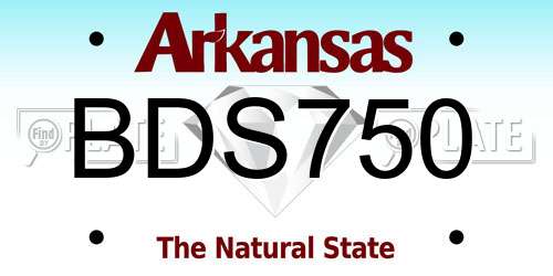BDS750 Arkansas License Plate