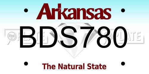 BDS780 Arkansas License Plate