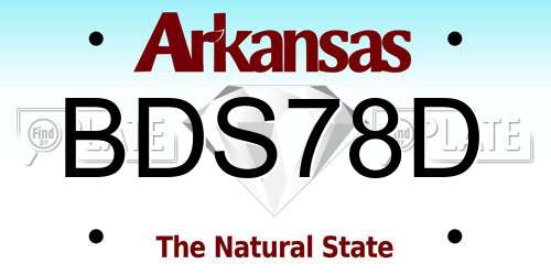 BDS78D Arkansas License Plate