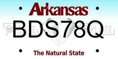 BDS78Q Arkansas License Plate