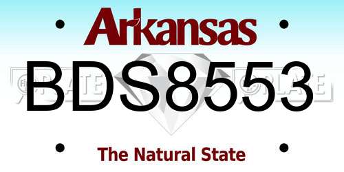 BDS8553 Arkansas License Plate