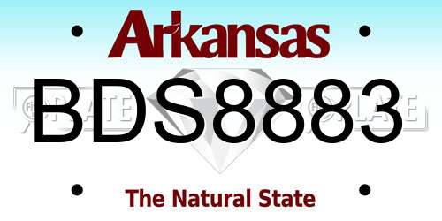 BDS8883 Arkansas License Plate
