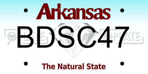 BDSC47 Arkansas License Plate