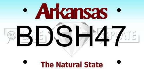 BDSH47 Arkansas License Plate
