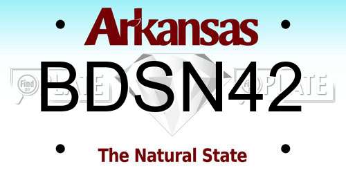 BDSN42 Arkansas License Plate