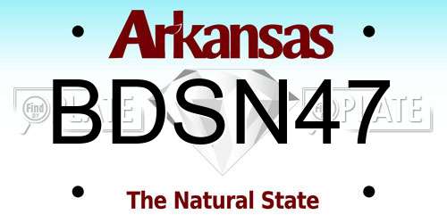 BDSN47 Arkansas License Plate