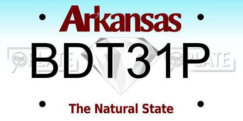 BDT31P Arkansas License Plate