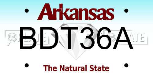 BDT36A Arkansas License Plate