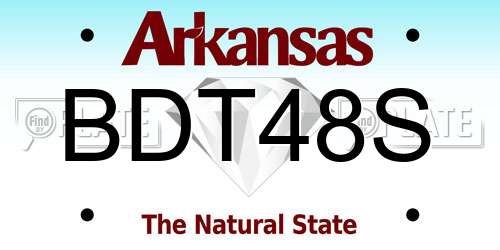 BDT48S Arkansas License Plate