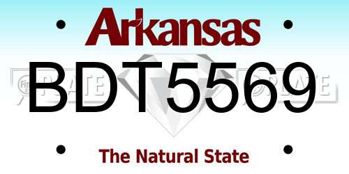 BDT5569 Arkansas License Plate