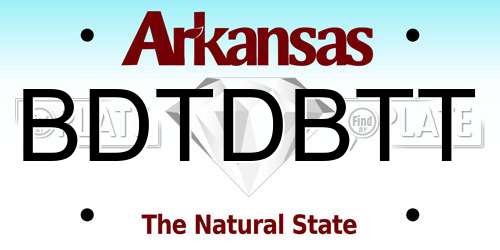 BDTDBTT Arkansas License Plate