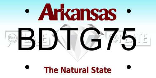 BDTG75 Arkansas License Plate