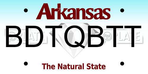 BDTQBTT Arkansas License Plate