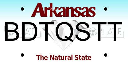 BDTQSTT Arkansas License Plate