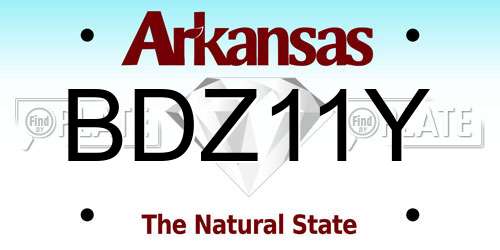 BDZ11Y Arkansas License Plate