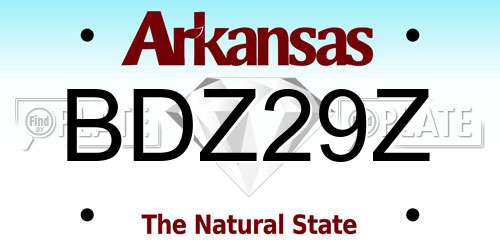 BDZ29Z Arkansas License Plate