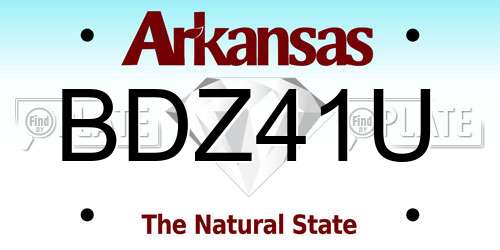 BDZ41U Arkansas License Plate