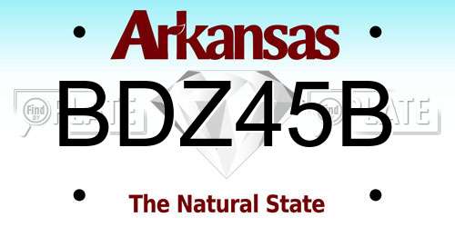 BDZ45B Arkansas License Plate