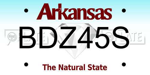 BDZ45S Arkansas License Plate