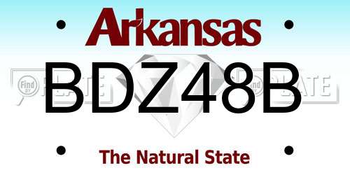 BDZ48B Arkansas License Plate