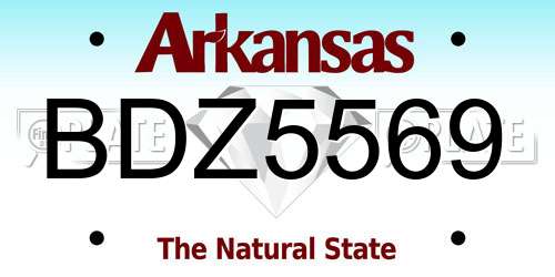 BDZ5569 Arkansas License Plate