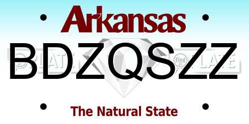 BDZQSZZ Arkansas License Plate