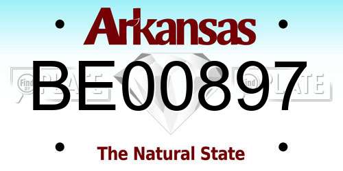 BE00897 Arkansas License Plate