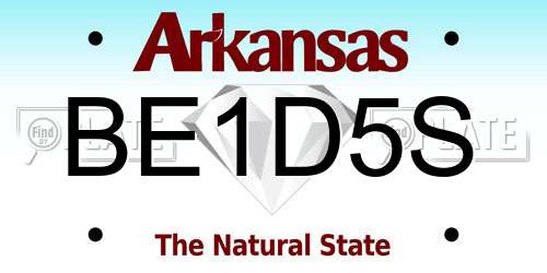 BE1D5S Arkansas License Plate