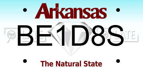 BE1D8S Arkansas License Plate