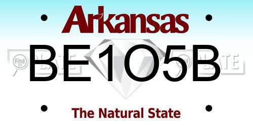 BE1O5B Arkansas License Plate