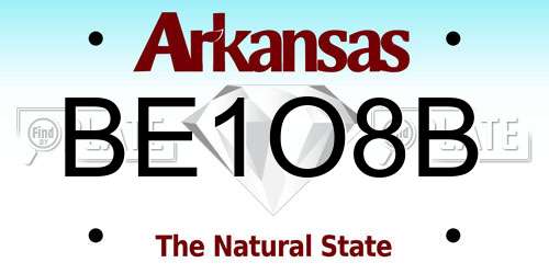 BE1O8B Arkansas License Plate