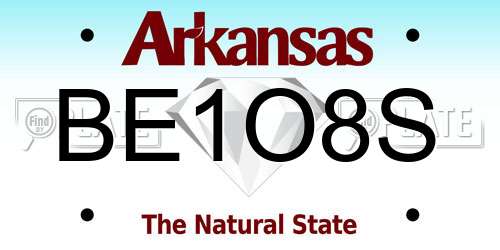BE1O8S Arkansas License Plate