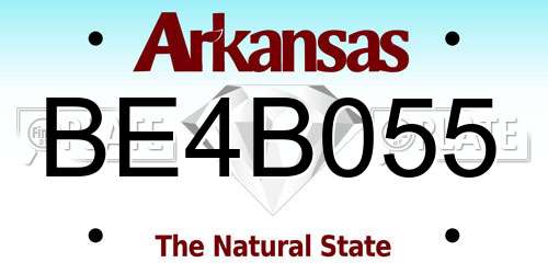 BE4B055 Arkansas License Plate