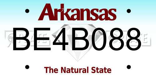 BE4B088 Arkansas License Plate
